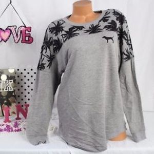 VS grey palm tree sweater